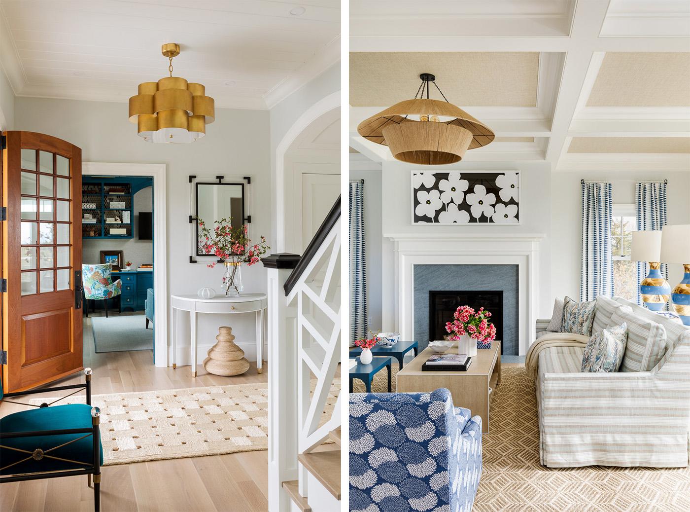 Digs Design Mudge Chatham Living Room (left) and Entrance Way/Office (right). Photo: Greg Premru